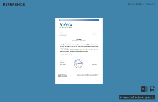 Vorschau des Referenzbeispiels der Kongo Ecobank